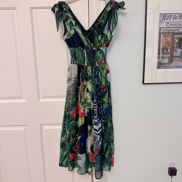 Y S Jungle Midi Sleeveless Dress Size-XL runs small - Picture 2 of 12